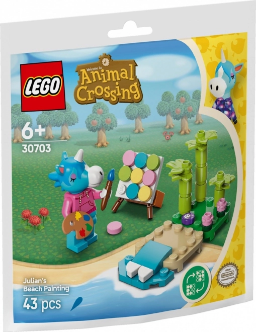 Kit di costruzione Animal Crossing Julian e scenografia da spiaggia