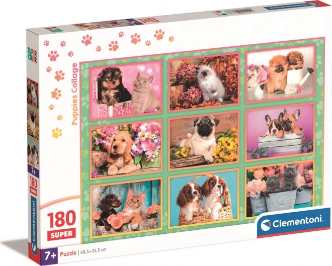 Puzzle Cani Cuccioli Clementoni 180 Pezzi