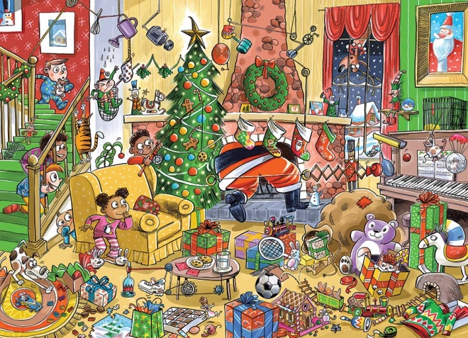 Incantevole scena natalizia “Catturare Babbo Natale”
