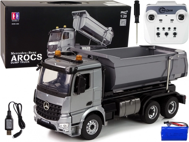 Mercedes Arocs Ribaltabile in metallo R/C con app E590-003