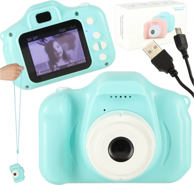 Fotocamera per bambini – Turchese