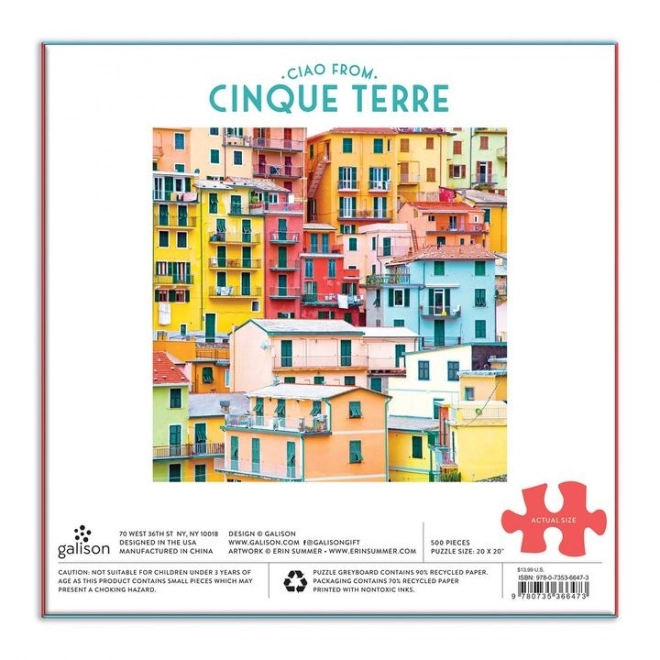 Puzzle Cartolina da Cinque Terre 500 pezzi