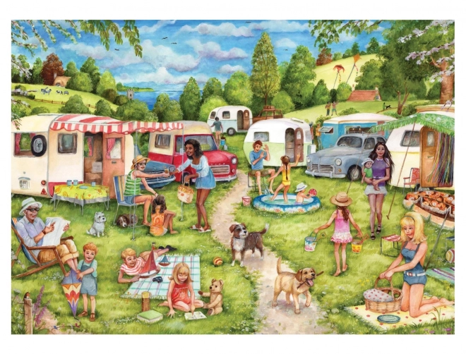 Puzzle campeggio e tenda 2x500 pezzi