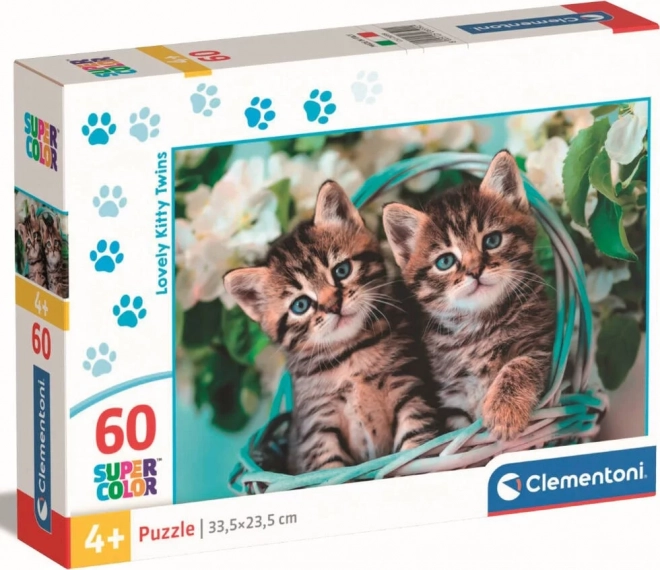 Puzzle 60 pezzi Gemelli Gattini