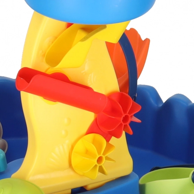 Tavolo da gioco per bambini con sabbiera e fontana 2 in 1