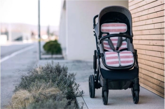 Inserto universale FreeON per seggiolino auto e passeggino bianco-rosa