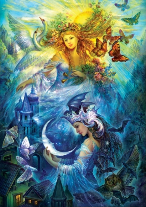 Puzzle Principesse Giorno e Notte 1000 Pezzi