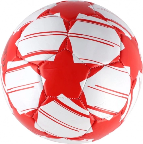 Pallone da calcio gonfiato rosso-bianco 23 cm