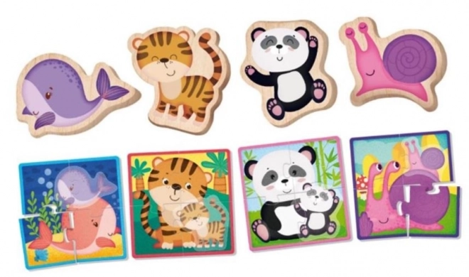 Puzzle Animali Montessori in Legno