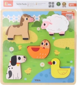 Puzzle in legno a incastro fattoria per bambini VIGA