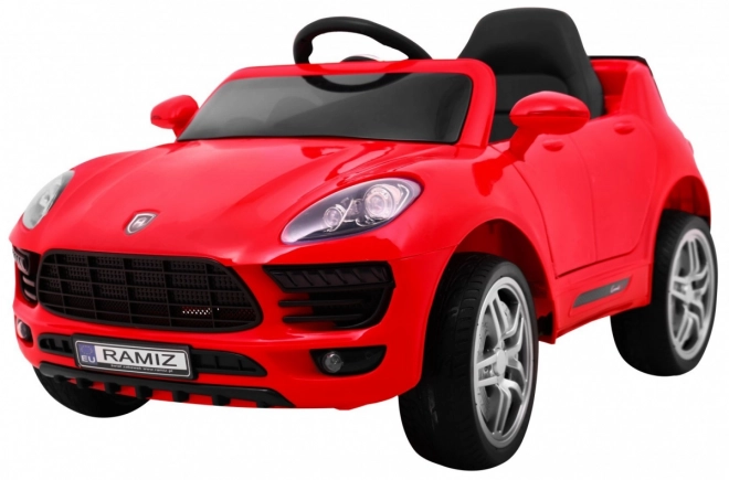 Auto a batteria Turbo-S per bambini Rosso + Telecomando + Avvio lento + Ruote EVA + Radio MP3