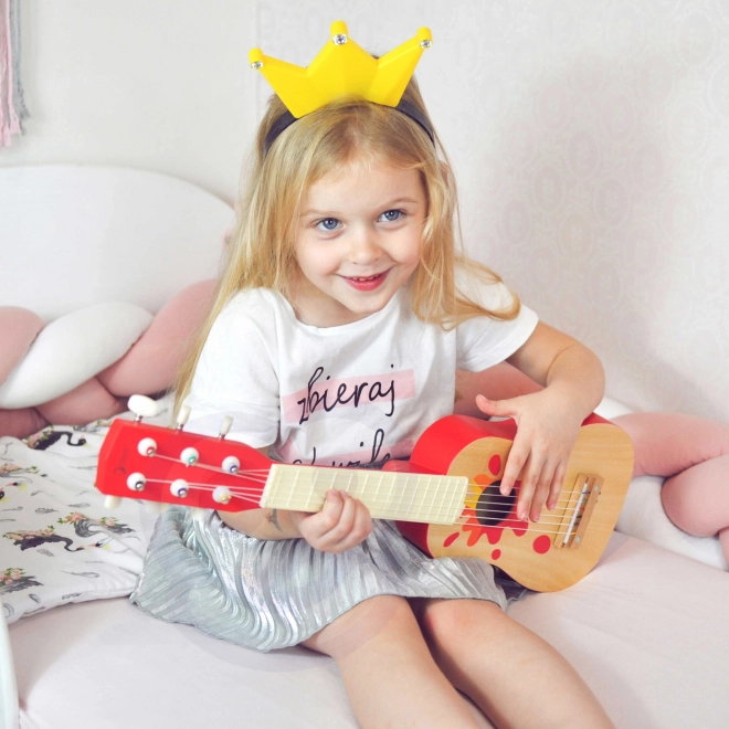 Chitarra in legno con plettro per bambini