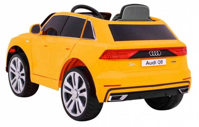 Audi Q8 Sollevatore per bambini batteria gialla + Telecomando + EVA + Partenza Lenta + MP3 USB + LED