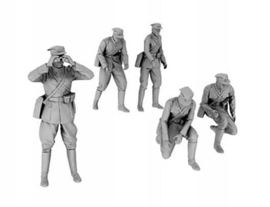 Modello da assemblare Cannone da Campo 75mm wz. 1897 con figure