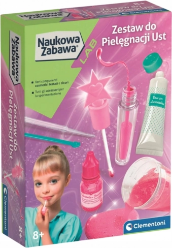 divertimento scientifico – set cosmetico balsamo e lucidalabbra CLEMENTONI (versione polacca)