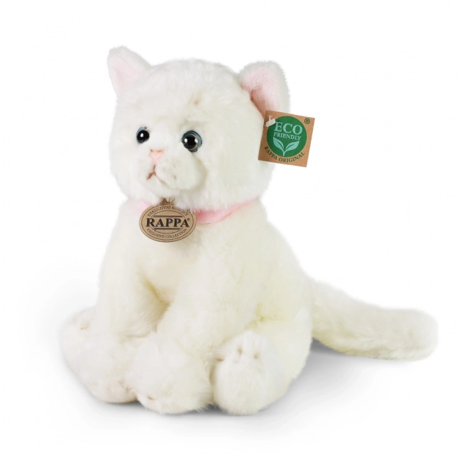 Gatto di Peluche Seduto Bianco 25 cm ECO-FRIENDLY