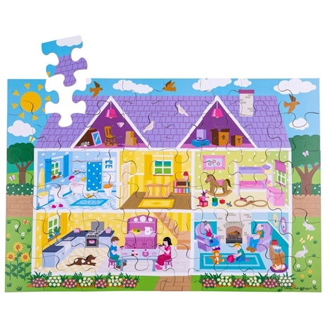 Puzzle gigante a tema casa delle bambole 48 pezzi