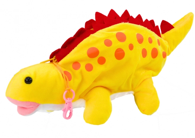 Peluches multiposizione dinosauro giallo