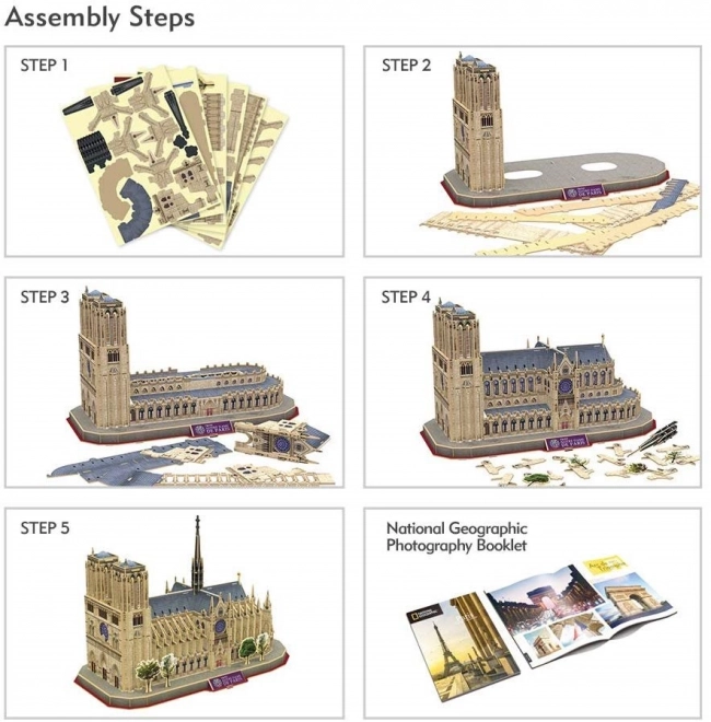 Puzzle 3D Cattedrale di Notre Dame National Geographic