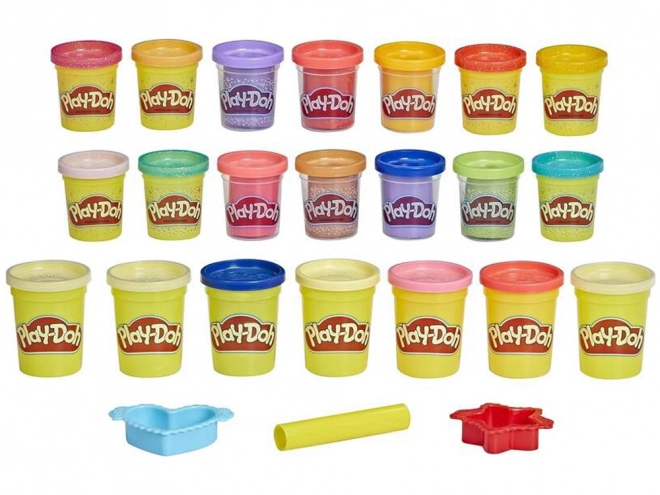 Ciastolina brillantini Play-Doh 21 colori con formine