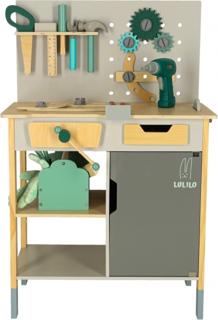 Officina in legno Lulilo Fikso set piccolo tuttofare con attrezzi