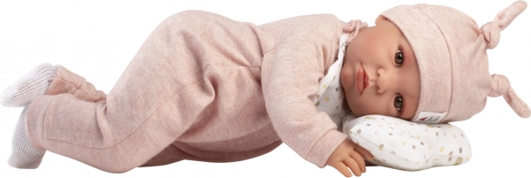 Bambola realistico neonato con suoni e corpo morbido 45 cm