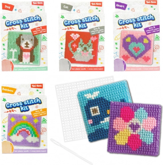 Set per ricamo a punto croce mix di stili in scatola