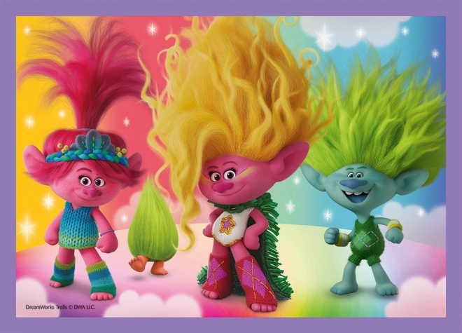 Puzzle Trolls Avventura a Colori 4 in 1