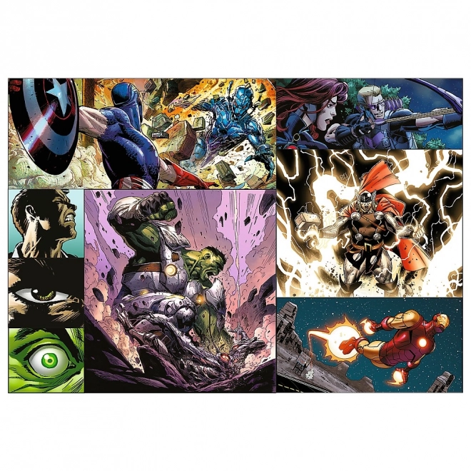 Puzzle 4 x 250 pezzi Giorni eroici Avengers