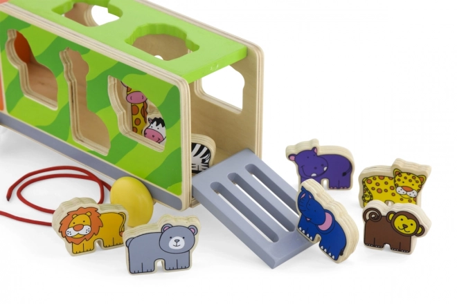 Camion di Legno con Animali Puzzle