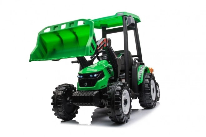 Trattore elettrico Hercules con rimorchio verde 24V