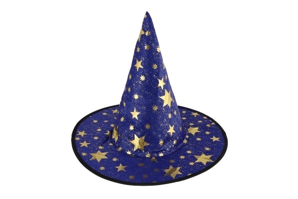 Cappello da Strega per Bambini Blu e Oro