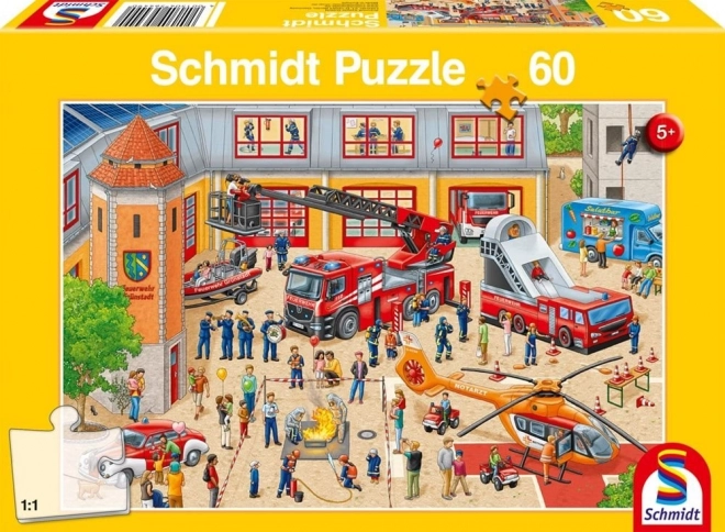 Puzzle Stazione dei Pompieri per Bambini 60 Pezzi