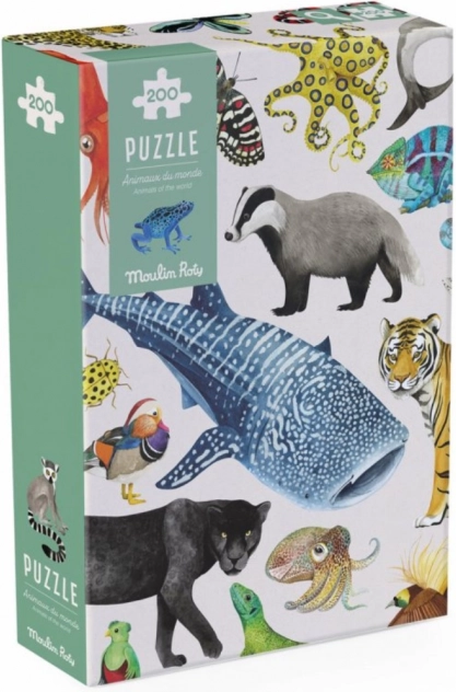 Puzzle Animali del Mondo - 200 Pezzi