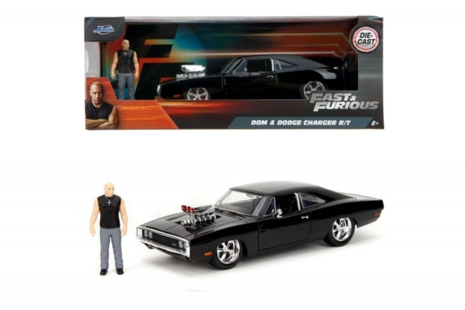 Auto Dodge Charger 1970 con figura di Dominic Toretto