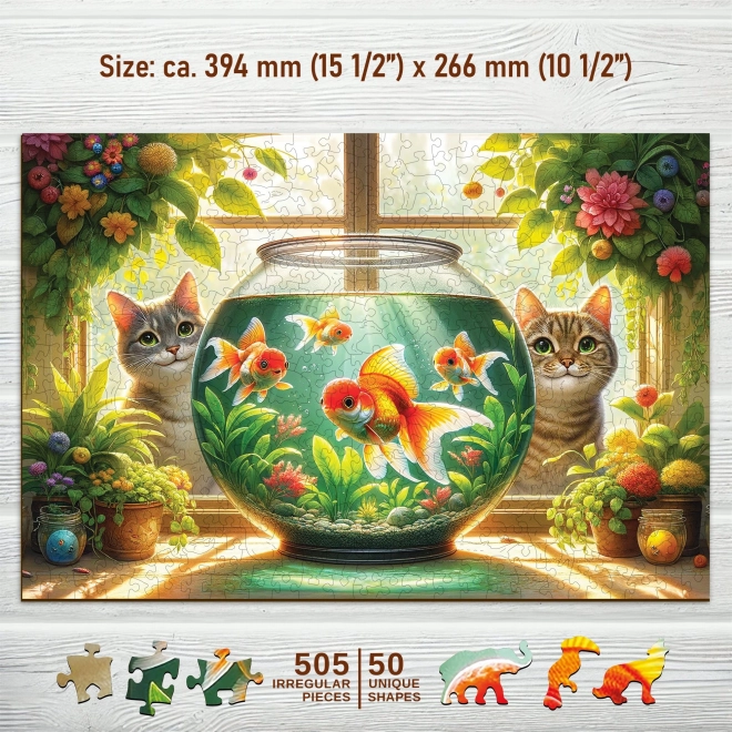 Puzzle in legno Gatti e Pesci WOODEN CITY