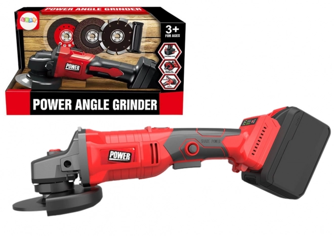 Smerigliatrice giocattolo rossa a batteria
