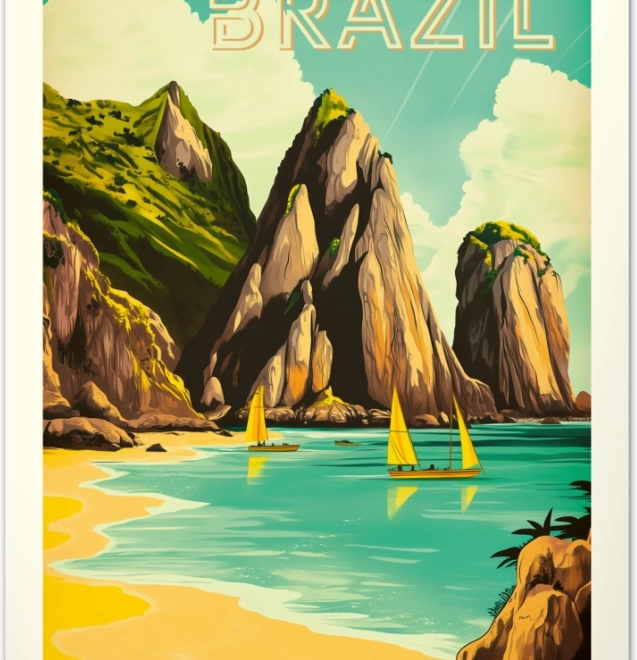 Calendario murale Vintage poster Paradisi tropicali 2026