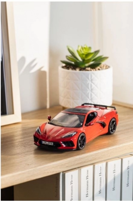 Modellino Auto Corvette C8 Coupé in Plastica Scala 1:25