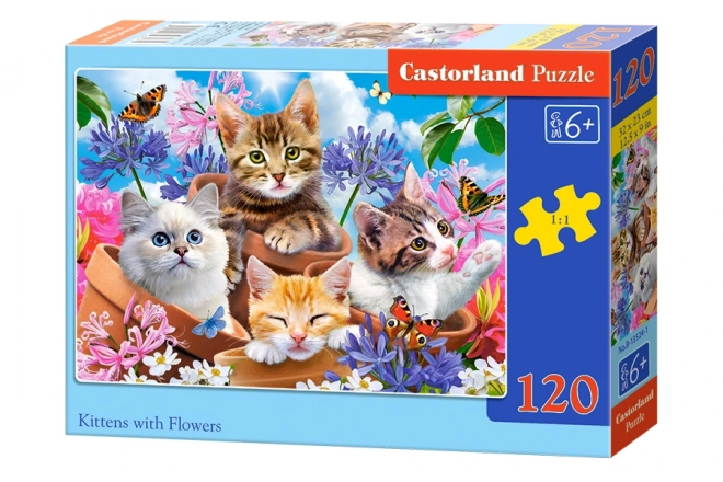 Puzzle Gattini nei Fiori Castorland 120 Pezzi