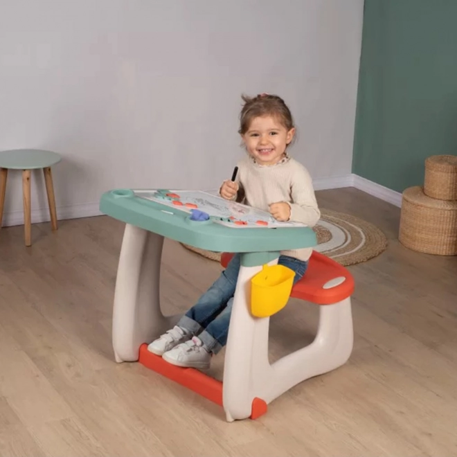 Lavagna Doppia Scrivania per Bambini Smoby con Accessori