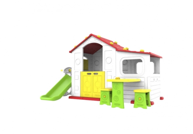 Grande casa con atrio 4 in 1 Tetto rosso