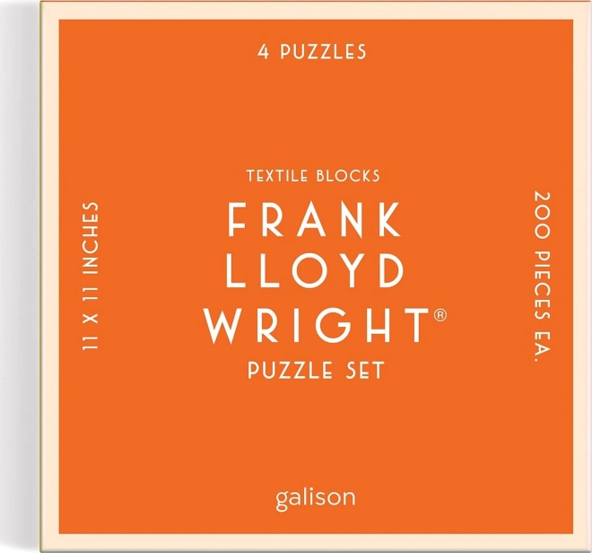 GALISON Puzzle quadrato Frank Lloyd Wright: Blocchi tessili 4x200 pezzi