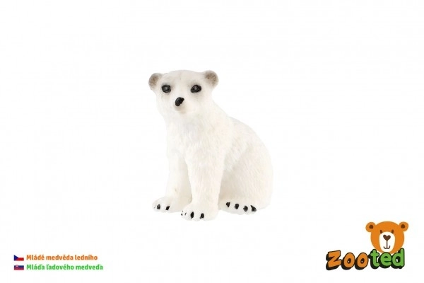 Cucciolo di Orso Polare Zooted Plastica 4cm