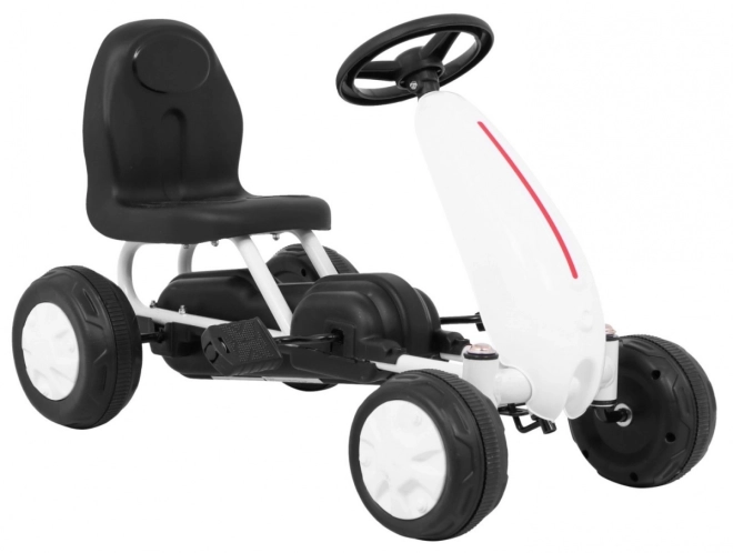 Primo Gokart a pedali per bambini bianco – bianco