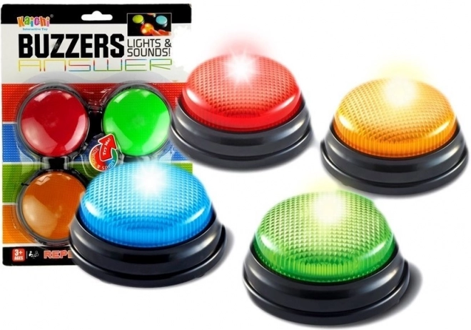 Set di Buzzers con Luci e Suoni in 4 Colori