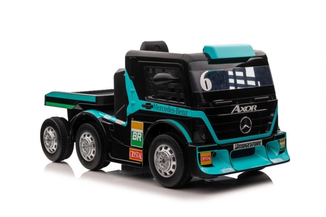 Auto a batteria Mercedes con rimorchio Blu LCD