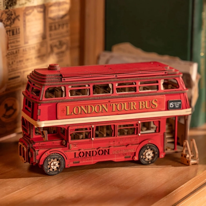 Puzzle 3D in legno Autobus a due piani di Londra