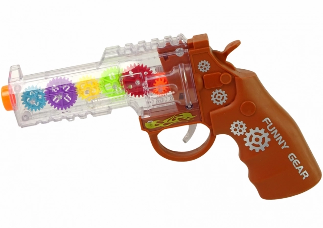 Pistola Luci Colorate e Suoni Marrone