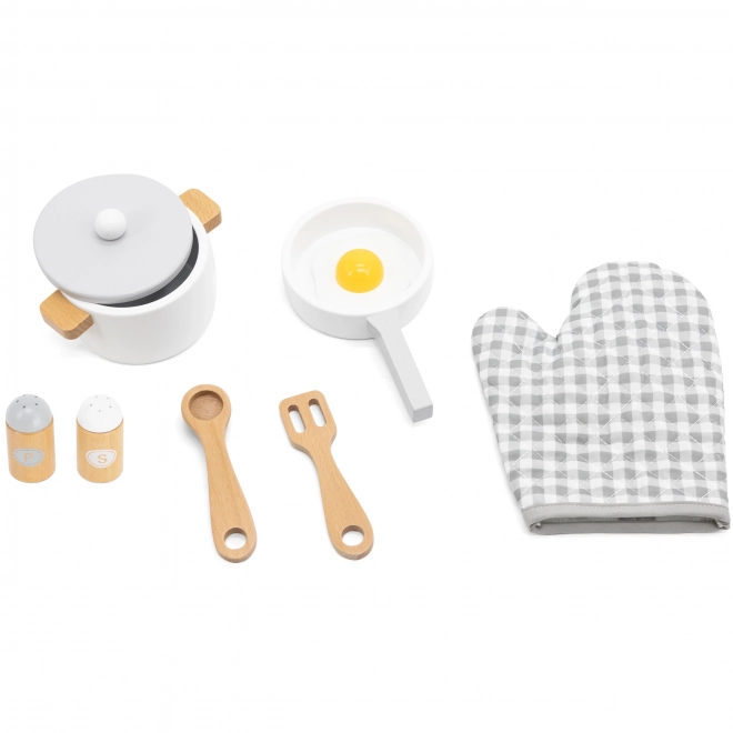 Set cucina giocattolo in legno